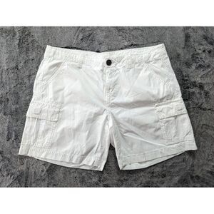 True Religion White Cargo Shorts